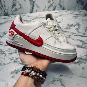 Nike Air Force 1 Jester XX Sneakers White and Red Size 8